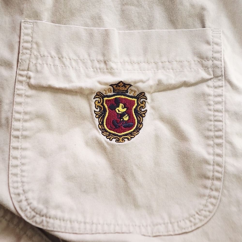 Rare Walt Disney World Embroidered Mickey Mouse 100% Cotton Button Down 2XL ... - Picture 6 of 7